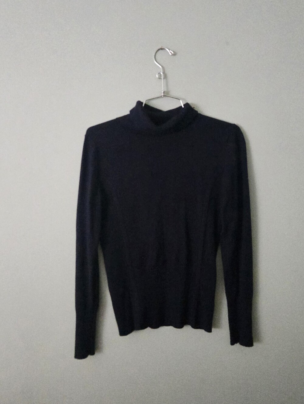 Premise Studio Navy Blue Turtleneck Sweater – Classic Minimalist Knit Top, Small - Picture 1 of 6